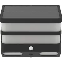 Eglo Luce Solare Esterno Moderna Stiappa Policarbonato Nero E Bianco Led