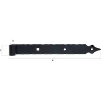 Alberts Nastro per tapparelle nero in rotolo Ø16 mm dimensioni 820 x 45 mm