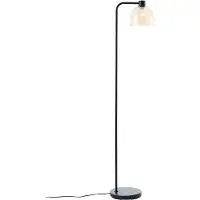 Brilliant Lampada da terra Casto, altezza 150 cm, ambra, vetro/metallo