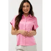 Esqualo Blouse S/slve Pocket Satin Look Rose Taglia: 36 | Magliette intime Outlet | Donna | Rosa