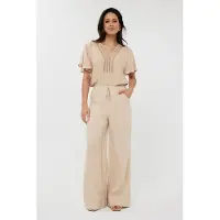 Esqualo Blouse Embellished Sand Taglia: 36 | Magliette intime Outlet | Donna | Marrone