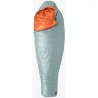 Big Agnes Women's Greystone 30 Sacco a pelo in piuma Donna (Regular - Bodysize: 168 cm, blu/ nasturtium)