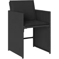 vidaXL set da pranzo da giardino a 11 pezzi con cuscini in polirattan nero
