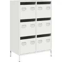 vidaXL Credenza bianca 68x39x101,5 cm Acciaio