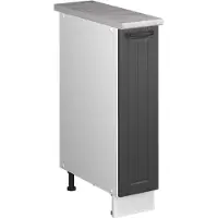 Vicco Armadio cucina dispensa alto Fame-Line Grigio scuro/Bianco 20 cm, PL Marmo, Model 62068