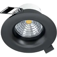 Eglo Faretto Ad Incasso Moderno Saliceto Alluminio Nero Led Integrato 6W 4000K