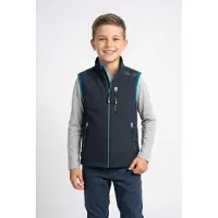 TROLLKIDS Kid's Trollfjord Vest Gilet softshell Bambini (164, blu)