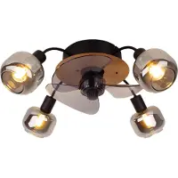 Näve Fumoso ventilatore soffitto 4 lampadine E14 fumè