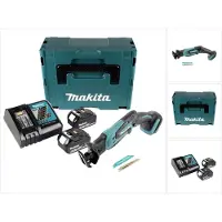 Makita DJR 183 RTJ Seghetto diritto a batteria 18V in valigetta Makpac + 2x Batterie 5,0 Ah + 1x Caricabatterie DC 18 RC