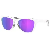 Oakley - Occhiali da sole polarizzati - Frogskins Range XL Matte Clear/Prizm Violet per Uomo - Grigio