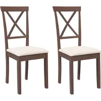 vidaXL Sedie da pranzo con cuscino 2 pz. Legno massiccio marrone in legno di gomma