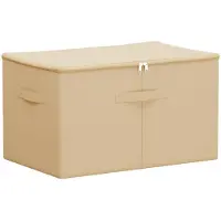 vidaXL Contenitore portaoggetti in tessuto non tessuto, 55 x 35 x 32 cm, 61,6 L, color crema