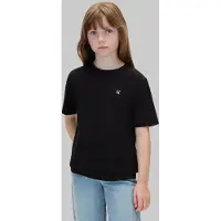 Calvin Klein Unisex Mini Badge Regular T-shirt Black Taglia: 10 | T-shirt Outlet | Unisex | Nero
