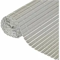 Nature Schermo privacy da giardino bifacciale in PVC 1,5×3 m grigio