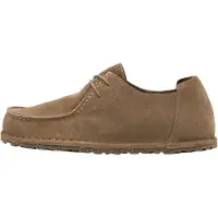 Birkenstock Utti Lace Suede Leather Scarpe per il tempo libero (39 - Narrow, gray taupe)