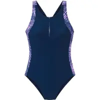 LASCANA Costume intero sportivo marino / blu chiaro / lavanda