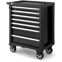 HBM Carrello attrezzi 7 cassetti, 76,5 cm, nero