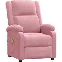 Syfax Poltrona Massaggiante Rosa in Velluto