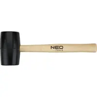Neo Tools Mazza in gomma , rivestimento in gomma nera, con manico in legno chiaro 50 mm/340 g