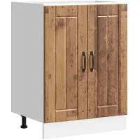 vidaXL Base lavello Lucca White Materiale a base di legno