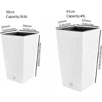 Prosperplast Vaso Da Fiori Rato 11.4l 20x20x37.6 Cm