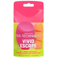 Real Techniques Vivid Escapsulee XL Mini Miracle Complexion Sponge 4 pezzi — Spugna trucco