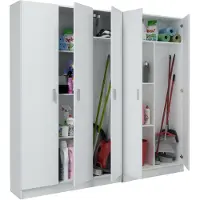 Dmora Codigoro - Armadio Multiuso Grande, 182x180h cm Bianco, Modulabile