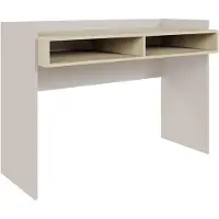 Selsey Tabise - Scrivania a due scomparti, beige cachemire / aspetto rovere, 120 × 53 cm