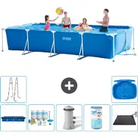 Intex Piscina fuori terra rettangolare - 450x220x84 cm - 8 pezzi - Modello S30259