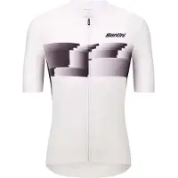 Santini Verve S/S Jersey Maglietta da ciclismo Uomo (S, bianco)