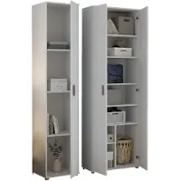 Dmora Casciano - Armadio Multiuso Grande, 100x190h cm Bianco, Modulabile