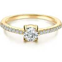 Trilani Anello oro / trasparente