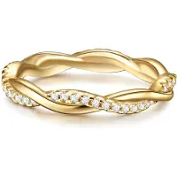 Trilani Anello oro / trasparente