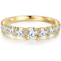 Trilani Anello giallo oro / trasparente
