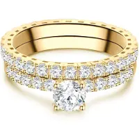 Trilani Anello oro / trasparente