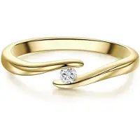 Trilani Anello giallo oro / trasparente