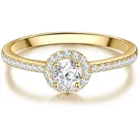 Trilani Anello oro / trasparente