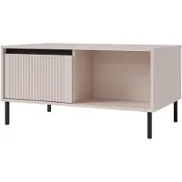 Selsey Osaka - Tavolino con 2 cassetti, beige sabbia, 100 cm