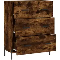 vidaXL Credenza in rovere fumé 69,5x34x90 cm materiale a base di legno