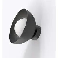 Emibig LIGHTING Applique Bibi K1, nera, acciaio/vetro, Ø 18 cm