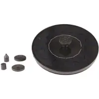 GORANDO Pompa solare per laghetto - fontana galleggiante - plastica - diametro: 16 cm - 4 ugelli - colore nero