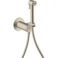 Hansgrohe AXOR Bidette Showers Bidette Douchette à main 1jet EcoSmart, ronde, pour eau mitigée, avec support de douche et flexibles de douche 1,25m, 29242820, 29242820
