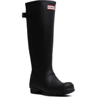 Hunter Women's Original Tall Back Adjustable Boot Stivali di gomma Donna (37, nero)