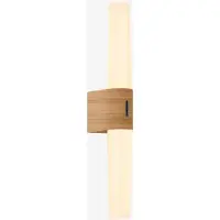 Nordlux Applique LED da bagno Helva Double Basic, legno