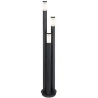 Etc-shop Lampada da terra a LED, acciaio inossidabile, antracite, a 3 colonne, H 170 cm