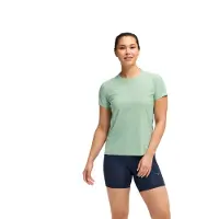Hoka One One Women's Airolite Short Sleeve 2.0 Maglia da corsa Donna (M, verde)