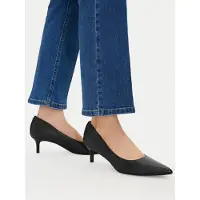 Ralph Lauren per donna. 802P09030001 Scarpe décolleté Adrienne in pelle nera (36.5), Nero, 3 a 5cm, Nessuno, Classico