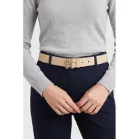 Tommy Hilfiger Logo 3.0 Reversible Belt Blue Mono/clayed Pebble Taglia: 75 | Cinture Outlet | Donna | Blu