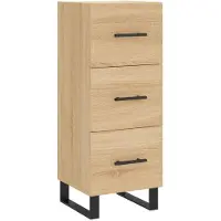 vidaXL Credenza Sonoma-quercia 34,5x34x180 cm Materiale a base di legno