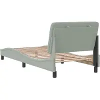 vidaXL Struttura letto senza materasso grigio chiaro 100x200 cm velluto